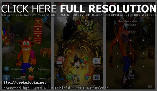 Live wallpaper de Crash Bandicoot para Android